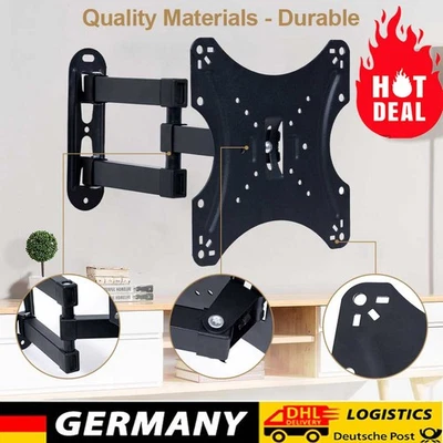 SUNNYDEAL Supporto TV da Parete 14-55 Pollici Supporto a Parete LCD LED Girevole Inclinabile