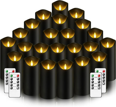 Flameless Candles with Remote, Battery Operated Flickering Flameless Candles, LE