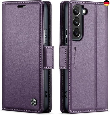 Hülle für Samsung Galaxy S21 FE Handyhülle mit RFID Schutzhülle, Vintage Leder H