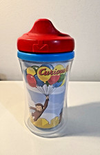 Vtg NUK Gerber Curious George Wheee Sippy Cup Red Lid 2015 Universal Studios