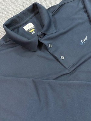 NWOT! Greg Norman Play Dry Mens Navy Long Sleeve Polo Shirt Size XL Golf Casual