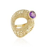 Cavill Amethyst Ring Sterlingsilber Vergoldet 1,17Ct Lila Echtschmuck Damen-
