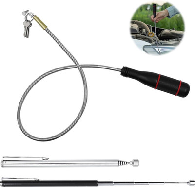 Magnetheber, 3 Stk Magnet Teleskopstab, 60.5 Cm Tragbares Biegbares Magnetgreife