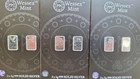 Wessex Mint 6 x 1g 999 Solid Silver Bars - Eagle, George Dragon, Vienna Designs