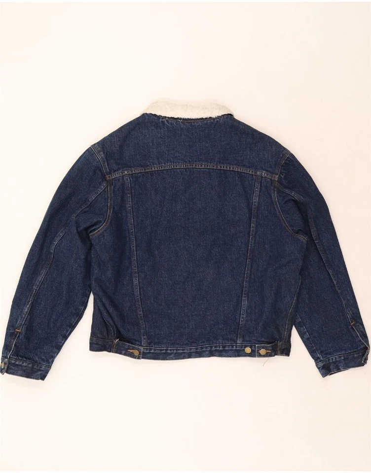 Chaqueta de mezclilla Sherpa Green Fox para hombre Reino Unido 38 azul medio CO23 Foto 2 de 3