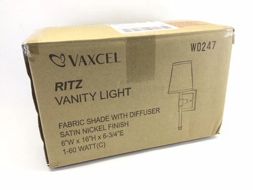 VAXCEL LIGHTING W0247 Ritz Single Light 16" Tall Bathroom Sconce - Picture 2 of 2