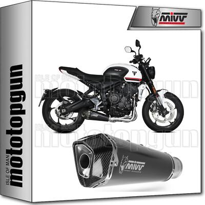 full system exhaust steel black c delta race mivv triumph trident 660 21/22