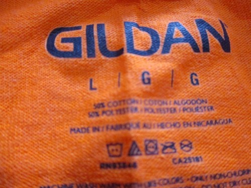 Gildan heavy cotton orange t-shirt sz l - Picture 2 of 3