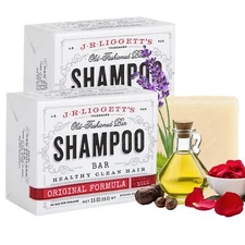 J·R·LIGGETT'S All-Natural Shampoo Bar for Hair, Original Formula, Supp