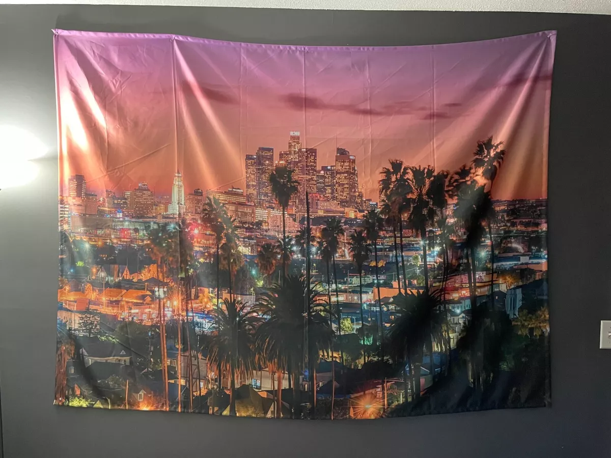 Los Angeles City Tapestry Wall Decor Home Decor Colorful Tapestry 80