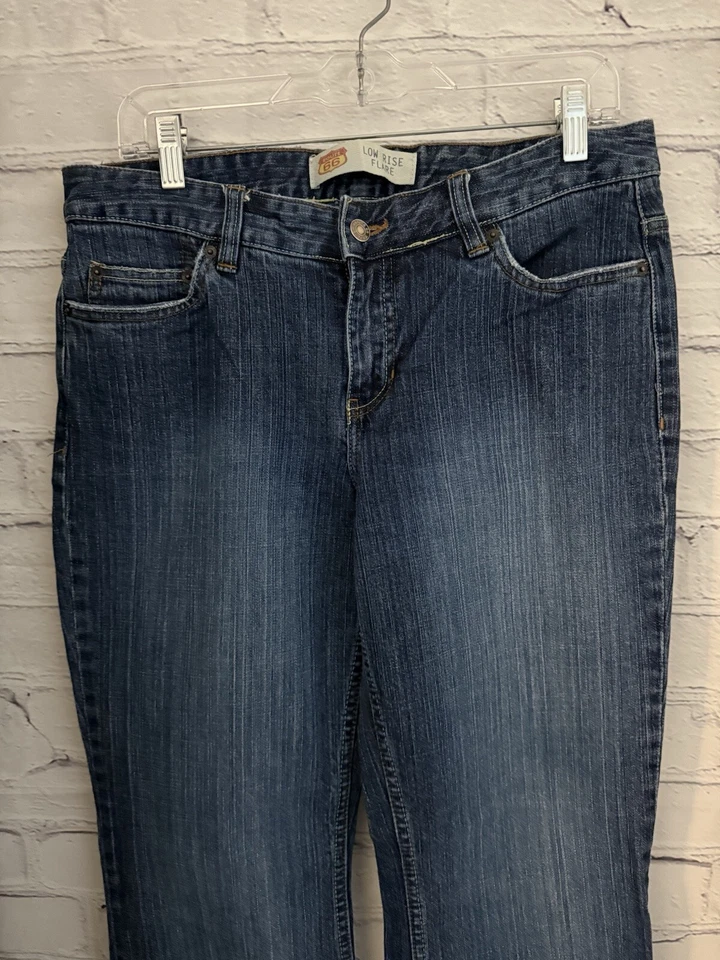 Route 66 Blue Jeans LOW RISE FLARE Stretch EUC Women's Size 10L - Image 2 of 4