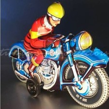 TCO TIPPCO/WAGNER UNBESPIELTES MOTORRAD BLAU LITHO SCHWUNGRAD ANTRIEB (45-Fi1)