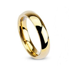 Anello Di Matrimonio Fede Nuziale Uomo Donna Fine Nuovo Placcato Oro 4mm