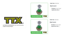 Pair (2) - Front Lower Ball Joint- TTX TXK741...