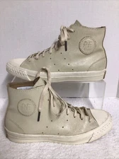 P.F. Flyers canvas hi-top sneakers shoes cream men's 7 women’s 8.5