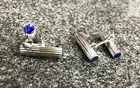 Natural Lapis Lazuli Gemstone with 925 Sterling Silver Cufflink #2292
