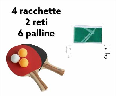 Set Tempo Libero 2 Giocatori Donic-Schildkröt Set Tennis Tavolo Fetzner
