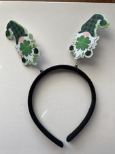 St. Patrick's Day Headband Leprechauns Gnomes with Four Leaf Clovers