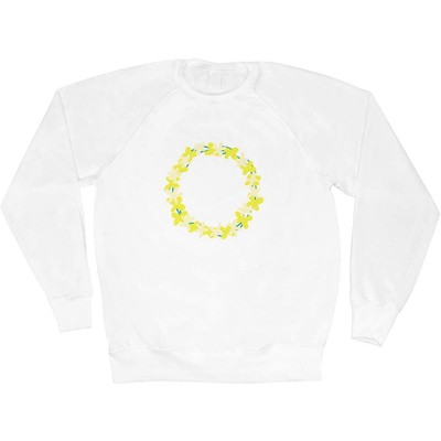 'Yellow Summer Wreath' Adult Sweatshirt / Sweater / Jumper (SW047338)