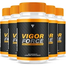 (5 Pack) Vigor Force Supplement for Men VigorForce Max Strength (300 Capsules)