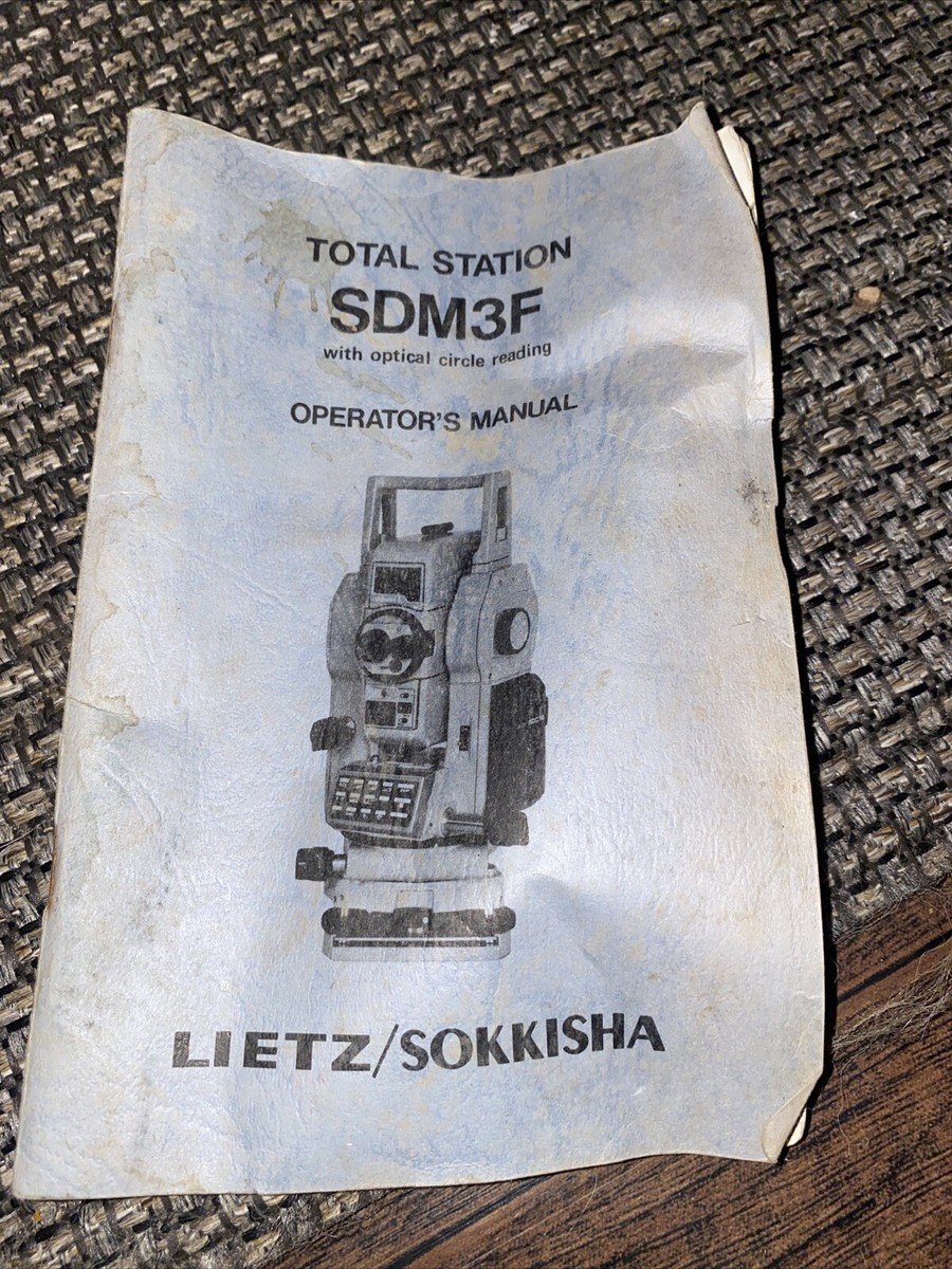 SOKKISHA / LIETZ SET3 TOTAL STATION IN CASE Theodolite SDM3F 06 | eBay