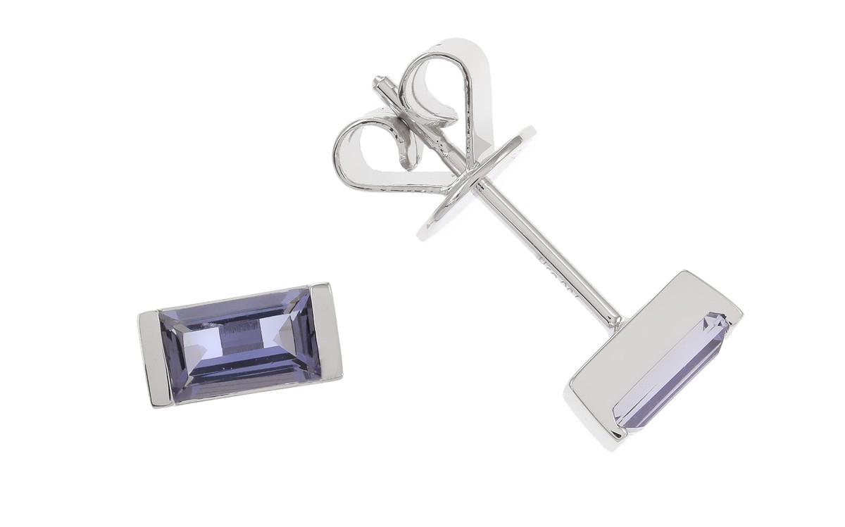 Ohrschmuck 750/- Weißgold mit Iolith WERT 700 € 7134016