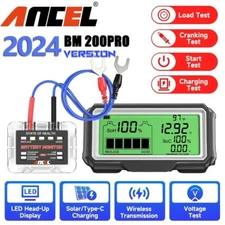 ANCEL BM200 PRO LED Monitor 12V Battery Tester Health Charging Cranking Analyzer