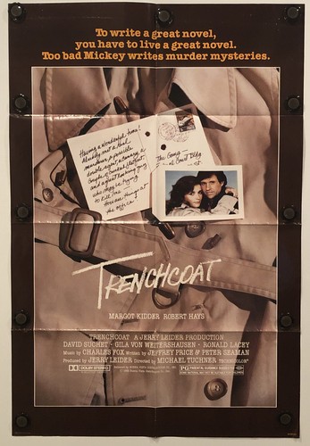 TRENCHCOAT Original One Sheet SS/Folded Movie Poster - 1983