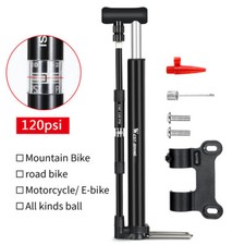 WEST BIKING Bike Pump 120Psi High Pressure Motorcycle Portable Pump Air Inflator