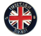British Biker Classic 1960's Motorbike Motorcycle Rocker Metal Enamel Badge NEW