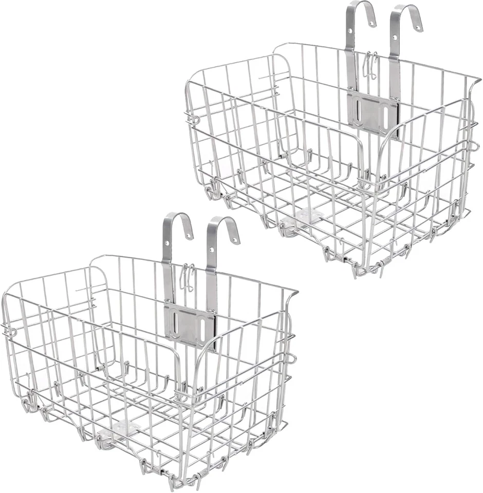 Cesta delantera duradera anti-oxidación para bicicleta - Fácil instalación y diseño que ahorra espacio Foto 3 de 4
