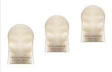 Image of 3 X VITA LIBERATA Gold Croc Self Tanning Applicator Mitt NEW And Travel Bag