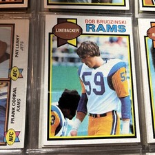 1979 Topps Football Bob Brudzinski #527 Rookie RC Los Angeles Rams