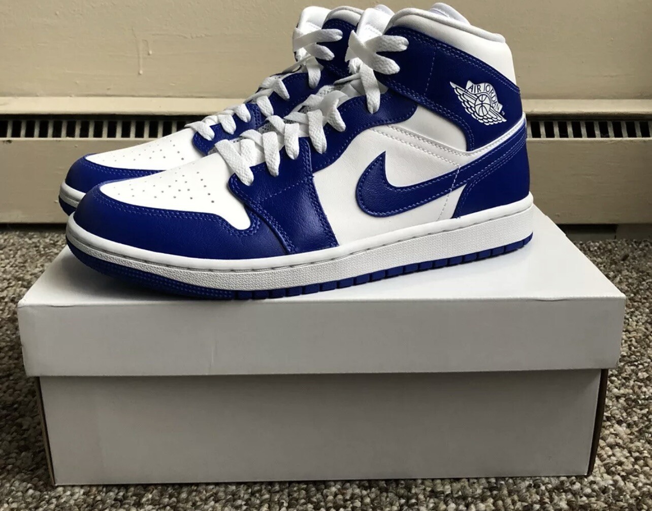 NEW 100% Authentic Nike Air Jordan 1 Mid Kentucky Blue Sz 11.5W/ 10M  BQ6472-104 195238846084 | eBay