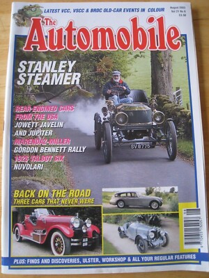 THE AUTOMOBILE MAGAZINE AUG 2003 STANLEY STEAMER JOWETT JAVELIN JUPITER NUVOLA