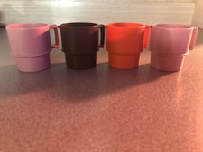 Set Of 4 Tupperware Toys mini Mugs