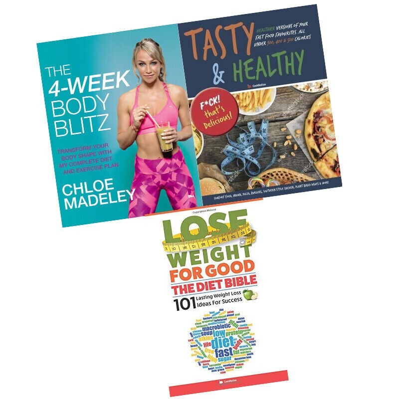 Chloe Madeley 4-Week Body Blitz Complete Diet Exercise 3 Books Collection Set