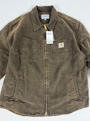 CARHARTT WIP GAREN SHIRT JAC BLACK/DEEP HAMILTON BROWN STONE