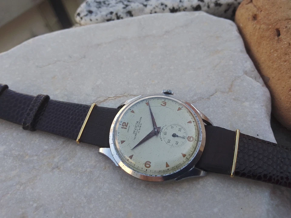 Invicta a chaux de fonds - Incabloc -Incastar- Movimento Eta 1120 carica manuale - Immagine 2 di 4