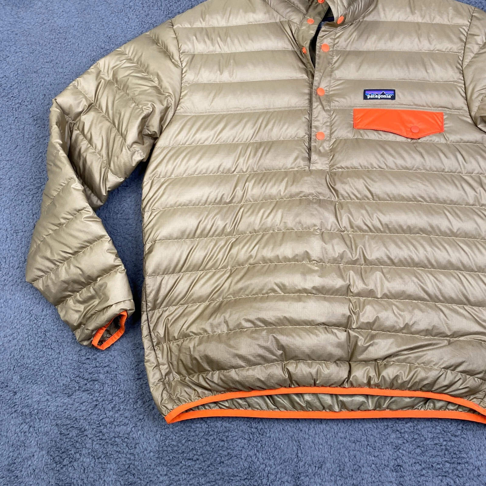 patagonia snap t puffer goose down ribbed jacket