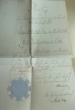 Letter of purchase Leimbach AG 1867: Rudolf Eichenberger, wooden floor to Heinrich Maurer