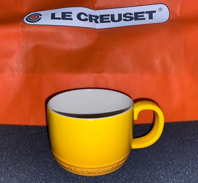 NWT Le Creuset Coffee Mug Tea Cup 12 oz / 350 ml Stoneware Nectar Yellow
