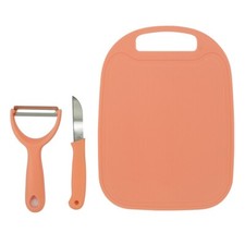 Set da cucina Tagliere, Coltellino multiuso, pelaverdure, Fackelmann, plastica