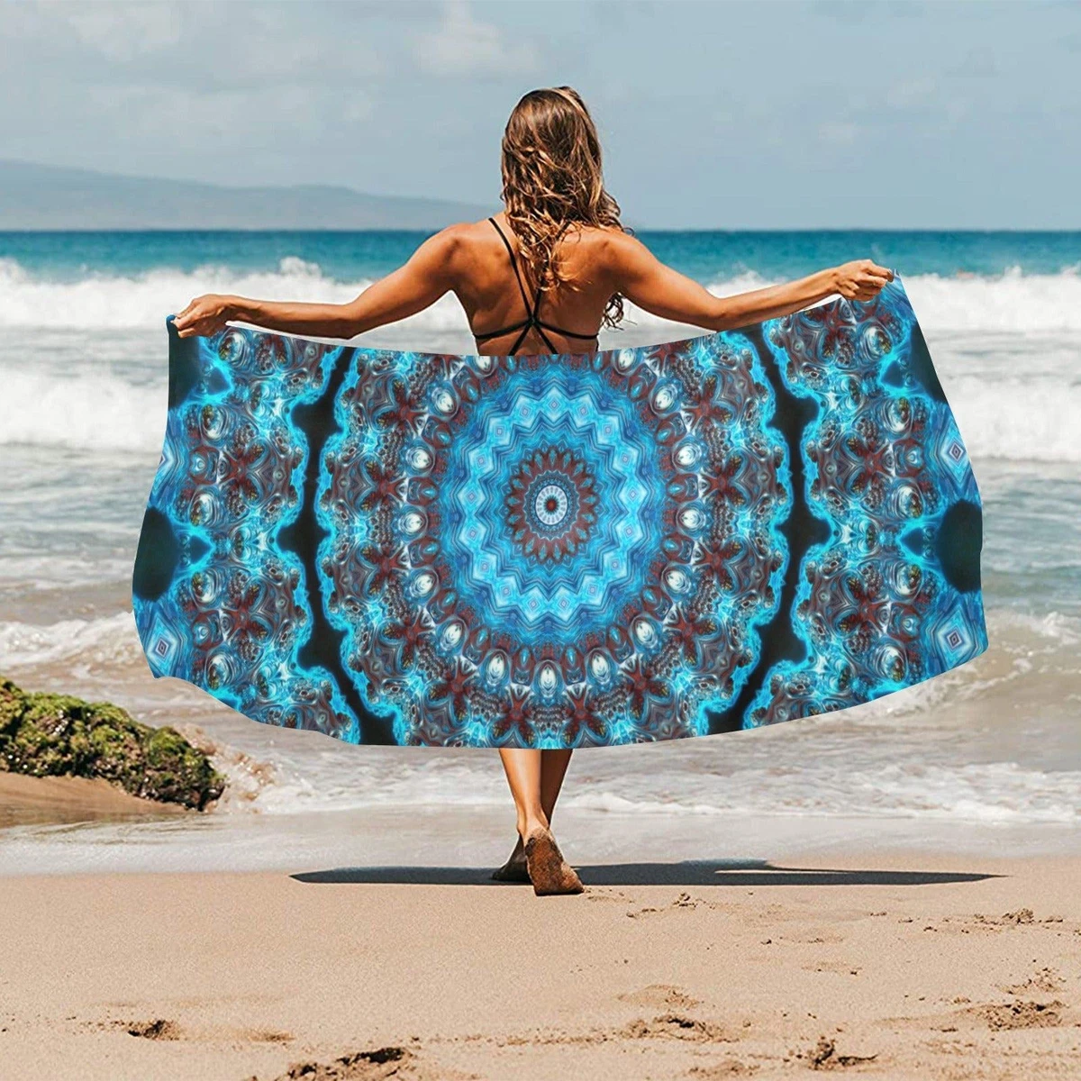 Shapes Towel - Blue