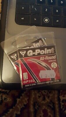 3 x packs GAMAKATSU G-POINT FISHING HOOKS GP103 BARBLESS ALL-ROUND SPADE END