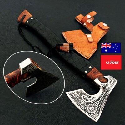 PREMIUM HANDMADE VIKING AXE |  HUNTING | CARBON STEEL HATCHET - AX003