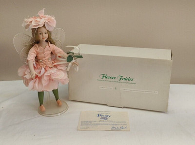 1987 Danbury Mint Flower Fairies Peony with COO