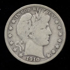 1910-S  ...  VG+  ...  Better Date  ...  Barber Half Dollar (401-310)