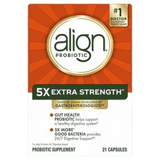 Align Extra Strength Probiotic 21 Capsules Digestive Health Gluten Free Veget...