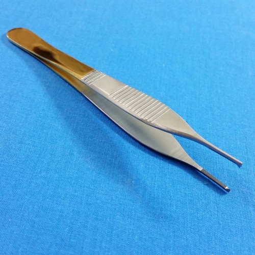 T/C ADSON TISSUE KOCHER FORCEPS 1X2 TEETH 4.75" with Tungsten Carbide Inserts - Picture 4 of 9